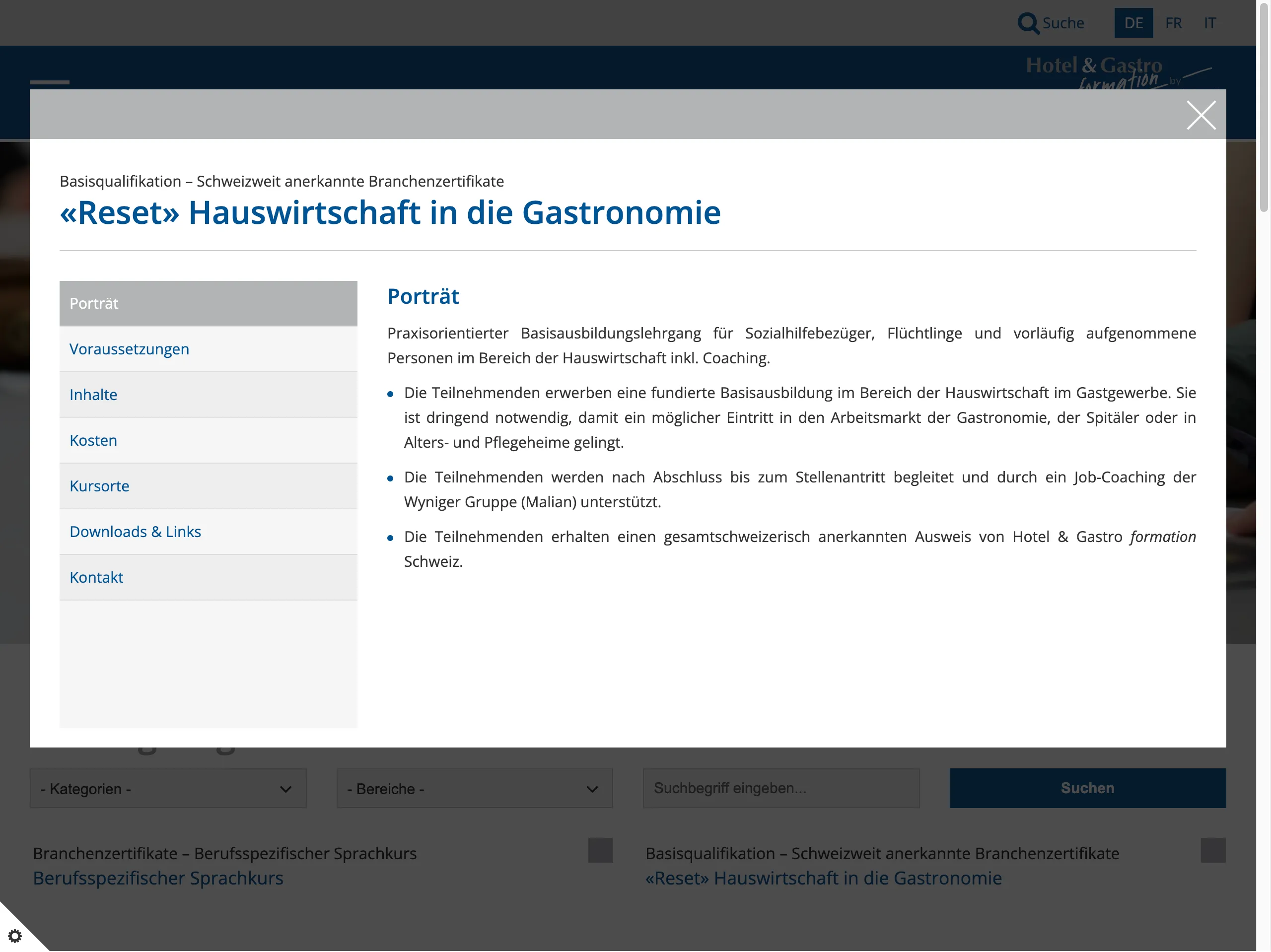 Ausbildung Alt